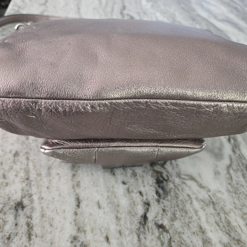 Coach Metallic Leather Shoulder Bag - Picture 6 of 9